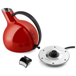 Bugatti Giulietta Rosso Lucido Bollitore Elettrico 1,2L Filtro Anticalcare Designer Andreas Seegatz