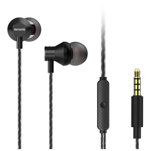 Aiwa ESTM-50 Black Auricolari con Microfono e Comando