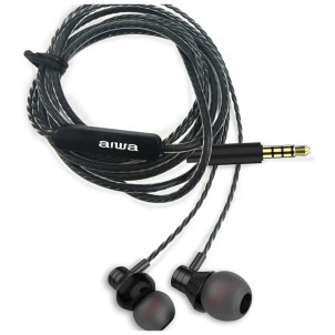 Aiwa ESTM-50 Black Auricolari con Microfono e Comando