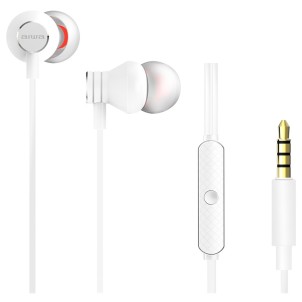 Aiwa ESTM-50WT White Auricolari con Microfono e Comando