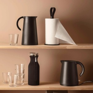 Eva Solo Portarotolo da Cucina Nero Cinturino in Pelle Tools Design