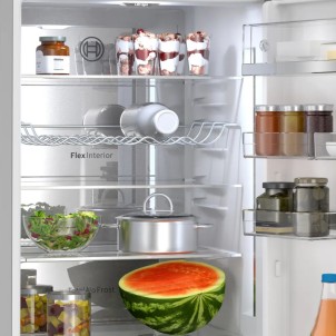 Bosch KGN39AIAU Inox Frigorifero Combinato 203x60 NoFrost VitaFresh 0°C Inverter Silent 29dB Maniglie Serie6