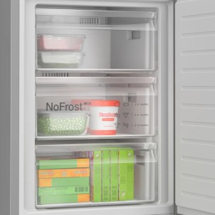 Bosch KGN39AIAU Inox Frigorifero Combinato 203x60 NoFrost VitaFresh 0°C Inverter Silent 29dB Maniglie Serie6