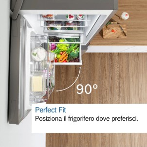 Bosch KGN39AIAU Inox Frigorifero Combinato 203x60 NoFrost VitaFresh 0°C Inverter Silent 29dB Maniglie Serie6