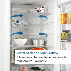 Bosch KGN39AIAU Inox Frigorifero Combinato 203x60 NoFrost VitaFresh 0°C Inverter Silent 29dB Maniglie Serie6
