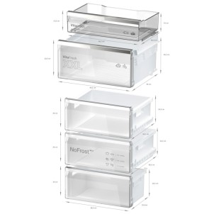 Bosch KGN39AIAU Inox Frigorifero Combinato 203x60 NoFrost VitaFresh 0°C Inverter Silent 29dB Maniglie Serie6