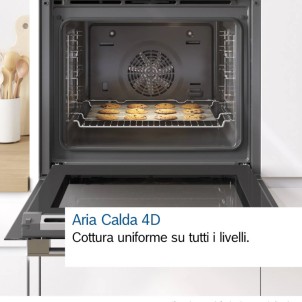 Bosch HRG7764B1 Forno Incasso Multifunzione Impulsi Vapore 20 Modalità 30-300°C 4D Pirolitico SoftClose Serie8 TopSelection