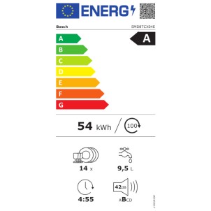 Bosch SMD8TCX04E Lavastoviglie Incasso 14Cop 3°CestVDPro 42dB OpenAssist EfficientDry Zeolite EmotionLight Time Serie8 TopSelect
