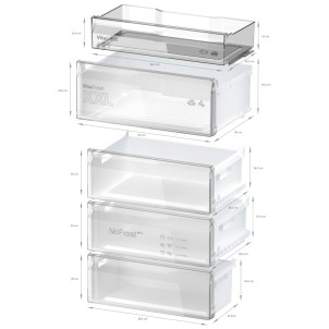Bosch KGN49OCAF Acciao Antracite Frigorifero Combinato 203x70 NoFrost VitaFresh 0°C Inverter Serie4 TopSelection