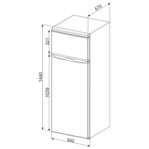 Smeg FD14ES SIlver Frigorifero DoppiaPorta 144x54 ManiglieIntegrate