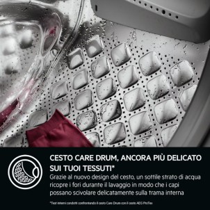 AEG LR9FA104SY Lavatrice 60cm 10Kg 1400giri CareDrum ProSteam AbsoluteCare SoftWater MotoreOKOInverter Serie9000