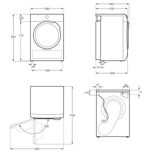 AEG TR9T94ABYS Asciugatrice 9Kg AbsoluteCarePlus ProSteam 3DScan WoolmarkBlue FiltroOKOFlow Serie9000