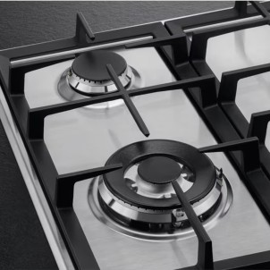 AEG HGB64420SM Inox Piano Cottura Gas 60cm StepPower BruciatoreWok GriglieGhisa