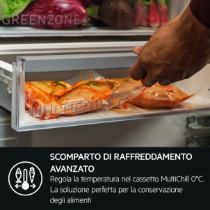 AEG PCB9000 Frigorifero Incasso Combinato NoFrost TwinTech MultiChill0° CongelatoreMultiSwitch Traino H177 Serie9000PremierLine