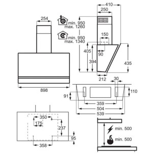 AEG PA9000VT90 Black Matt Cappa Verticale 90cm AutoSense SilenceTech AuroraTech Serie9000PremierLine
