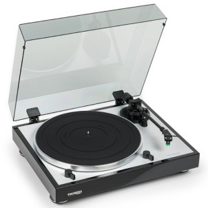Thorens TD 402 DD Black HighGloss Giradischi Trazione Diretta 33/45giri AutoPlay-Off PrePhono AudioTechnica AT-VM95E