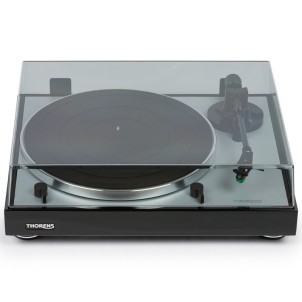 Thorens TD 402 DD Black HighGloss Giradischi Trazione Diretta 33/45giri AutoPlay-Off PrePhono AudioTechnica AT-VM95E