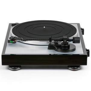 Thorens TD 402 DD Black HighGloss Giradischi Trazione Diretta 33/45giri AutoPlay-Off PrePhono AudioTechnica AT-VM95E