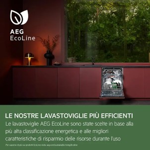 AEG FFB76707PM Inox Lavastoviglie 14Cop 3°CestelloMaxiFlex 44dB AirDry SatelliteClean GlassCare VascaInox Serie7000