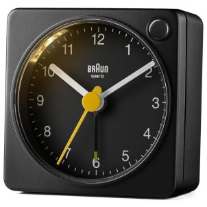 Braun BC02XB Black Orologio Analogico Quarzo Sveglia Crescendo Snooze Luce Lancette Punta Luminosa