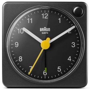 Braun BC02XB Black Orologio Analogico Quarzo Sveglia Crescendo Snooze Luce Lancette Punta Luminosa