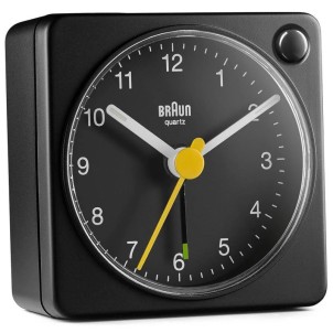 Braun BC02XB Black Orologio Analogico Quarzo Sveglia Crescendo Snooze Luce Lancette Punta Luminosa