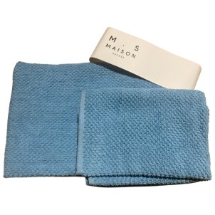 Maison Sucrée Asciugamani Viso e Ospite Pepe var.22 Cielo Spugna 100% Cotone