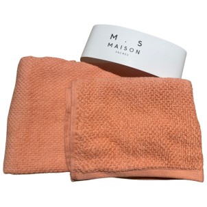 Maison Sucrée Asciugamani Viso e Ospite Pepe var.29 Melone Spugna 100% Cotone