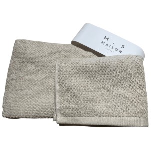 Maison Sucrée Asciugamani Viso e Ospite Pepe var.39 Betulla Spugna 100% Cotone