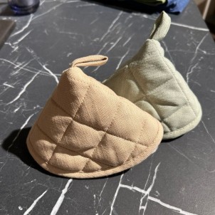 Maison Sucrée Presina Cappuccio Trapuntata Essenziale var.04 Tortora 11x8cm Misto Lino