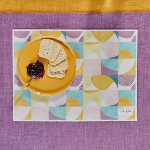 Maison Sucrée Tovaglietta Americana in Vinile Pastelli var.01 33x45