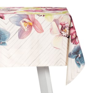 Maison Sucrée Tovaglia Korin Orchidea 155x225 Tessuto AntiMacchia NoStiro
