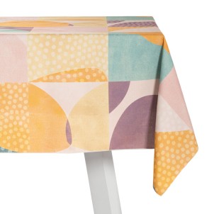 Maison Sucrée Tovaglia Korin Pastelli Vibranti 155x225 Tessuto AntiMacchia NoStiro