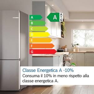 Bosch KGN392I1F Inox Frigorifero Combinato 203x60 NoFrost VitaFresh 0°C Inverter Silent29dB ManiglieIntegrate Serie4