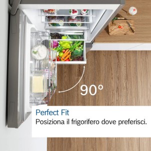 Bosch KGN392I1F Inox Frigorifero Combinato 203x60 NoFrost VitaFresh 0°C Inverter Silent29dB ManiglieIntegrate Serie4