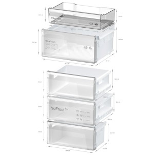Bosch KGN392I1F Inox Frigorifero Combinato 203x60 NoFrost VitaFresh 0°C Inverter Silent29dB ManiglieIntegrate Serie4