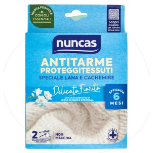 Nuncas Antitarme Proteggitessuti 2 Cialde Delicato Fiorito Efficace per 6 Mesi