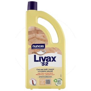 Nuncas Livax Cera 52 1L Cera Protettiva Lucidante Pavimenti in Marmo e Pietre Naturali