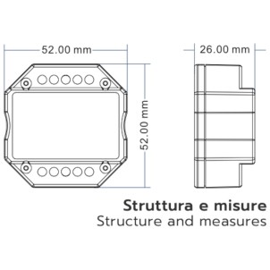 Century DIM-PWM Dimmer Single Color per Striscia Led 24V Push-Dim Abbinabile al Telecomando CTLRF