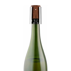 Eva Solo Liquid Lounge Champagne Stopper Legno Noce e Acciaio Tappo per Champagne