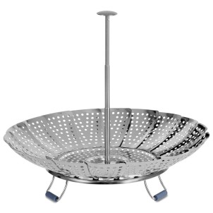 Barazzoni Cestello Vapore 23cm Inox Apertura a Fiore Manico Telescopico MyUtensil