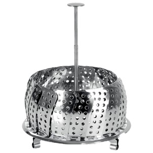 Barazzoni Cestello Vapore 23cm Inox Apertura a Fiore Manico Telescopico MyUtensil