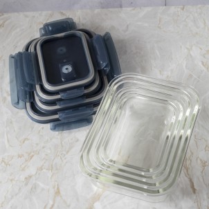 Barazzoni Contenitore Vetro con Coperchio 640ml 2-3 Porzioni