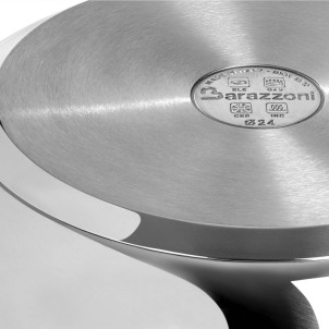 Barazzoni Facile Dual System 4,5L 22cm Inox Pentola a Pressione Meccanismo a Ganascia 4 Valvole 2 Pressioni Fondo Triplen