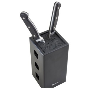 Barazzoni Ceppo Porta Coltelli Nero Legno Fili di Plastica per Coltelli Max 25 cm