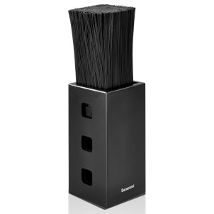 Barazzoni Ceppo Porta Coltelli Nero Legno Fili di Plastica per Coltelli Max 25 cm