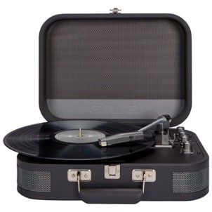 Aiwa VPX-1951TN Black Giradischi Valigetta Altoparlanti 33/45 giri Bluetooth USB-REC/Play LineIN Testina AudioTechnica
