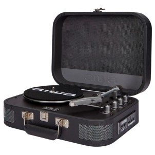 Aiwa VPX-1951TN Black Giradischi Valigetta Altoparlanti 33/45 giri Bluetooth USB-REC/Play LineIN Testina AudioTechnica