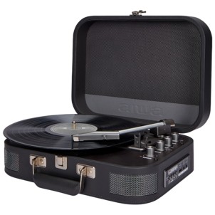 Aiwa VPX-1951TN Black Giradischi Valigetta Altoparlanti 33/45 giri Bluetooth USB-REC/Play LineIN Testina AudioTechnica