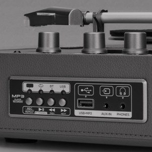 Aiwa VPX-1951TN Black Giradischi Valigetta Altoparlanti 33/45 giri Bluetooth USB-REC/Play LineIN Testina AudioTechnica